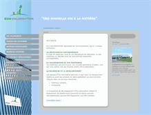 Tablet Screenshot of ecovalorisation.com